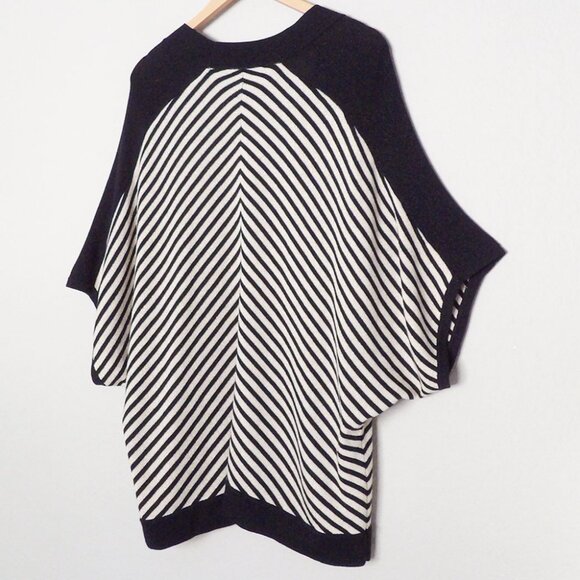 Chico's Travelers Collection Striped Cardigan Sweater Dolman Kimono Open Front L - Picture 10 of 16